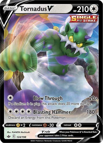 Tornadus V (SWSH06: Chilling Reign) Near Mint Holofoil - Nick Nack's Full Frontal Attack