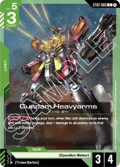 Gundam Heavyarms (Starter Deck 02: Wings of Advance) Near Mint - Nick Nack's Full Frontal Attack