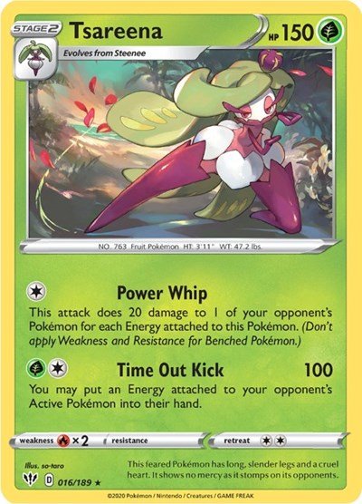 Tsareena (SWSH03: Darkness Ablaze) Near Mint - Nick Nack's Full Frontal Attack