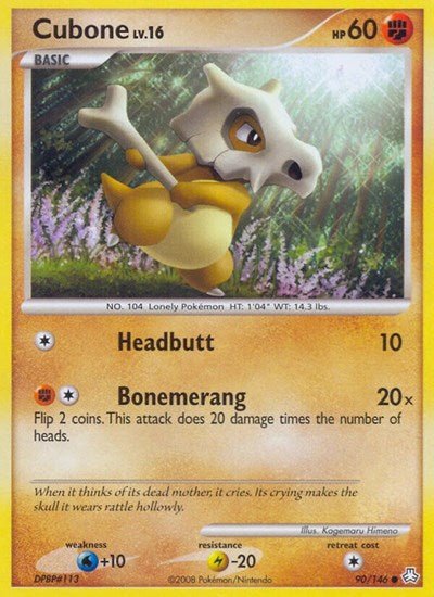 Cubone (Legends Awakened) Medium Play - Nick Nack's Full Frontal Attack