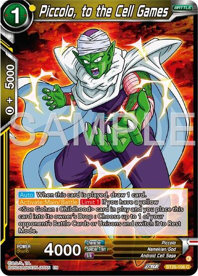 Piccolo, to the Cell Games (Ultimate Advent) Near Mint