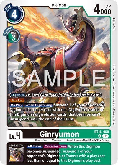 Ginryumon (Exceed Apocalypse) Near Mint - Nick Nack's Full Frontal Attack