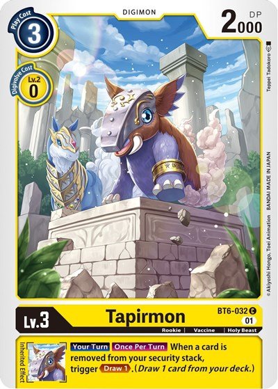 Tapirmon (Double Diamond) Near Mint - Nick Nack's Full Frontal Attack