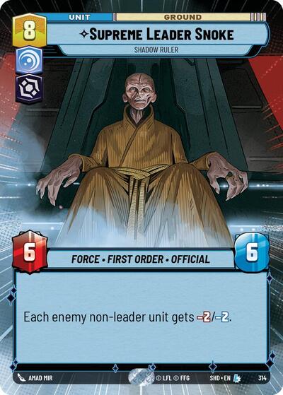 Supreme Leader Snoke Shadow Ruler (Hyperspace) (Shadows of the Galaxy) Near Mint - Nick Nack's Full Frontal Attack