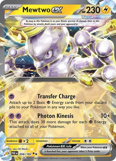 Mewtwo ex (Scarlet and Violet: Paradox Rift) Near Mint Holofoil - Nick Nack's Full Frontal Attack