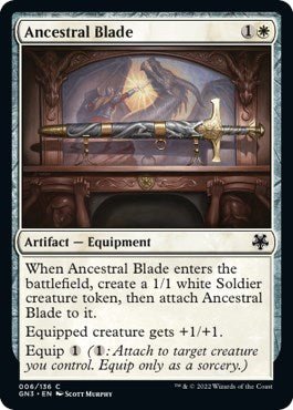 Ancestral Blade (Magic Game Night: Free - For - All) Near Mint - Nick Nack's Full Frontal Attack