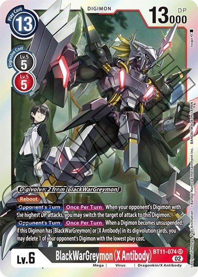 BlackWarGreymon (X Antibody) (Dimensional Phase) Near Mint Foil - Nick Nack's Full Frontal Attack