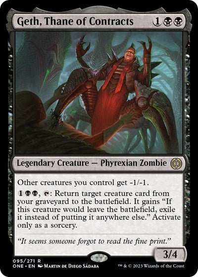 Geth, Thane of Contracts (Phyrexia: All Will Be One) Near Mint - Nick Nack's Full Frontal Attack
