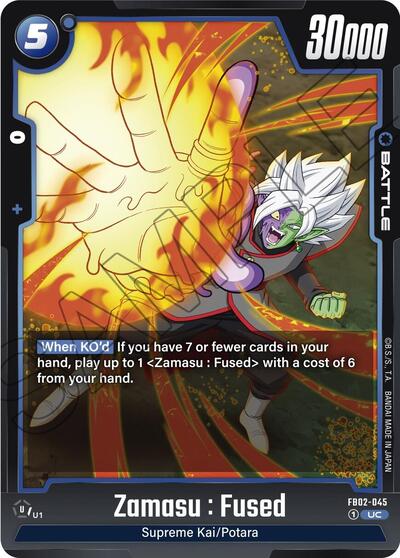 Zamasu : Fused FB02-045 (Blazing Aura) Near Mint
