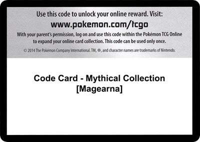 Code Card - Mythical Collection (Magearna) (XY - Evolutions) Near Mint
