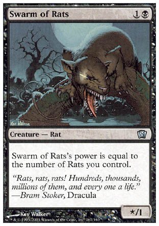Swarm of Rats (8th Edition) Light Play Foil - Nick Nack's Full Frontal Attack