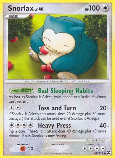Snorlax (81) (Rising Rivals) Damaged / Poor