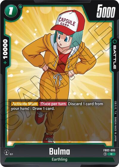 Bulma FB02 - 095 (Blazing Aura) Near Mint - Nick Nack's Full Frontal Attack