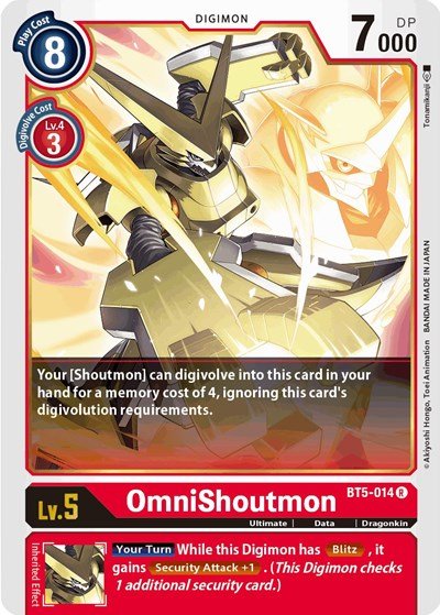 OmniShoutmon (Battle of Omni) Near Mint - Nick Nack's Full Frontal Attack