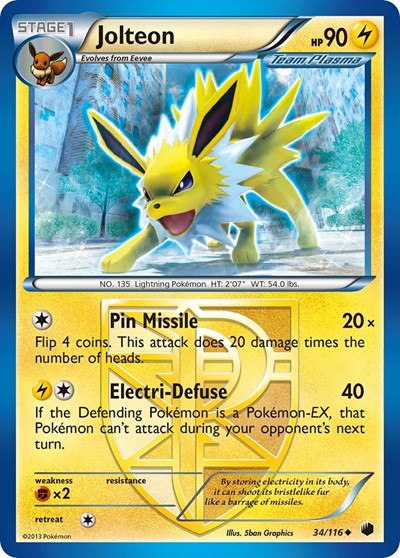 Jolteon (Team Plasma) (Plasma Freeze) Light Play