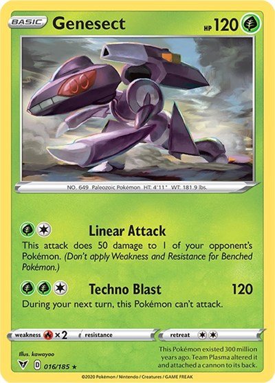Genesect (SWSH04: Vivid Voltage) Near Mint Holofoil - Nick Nack's Full Frontal Attack