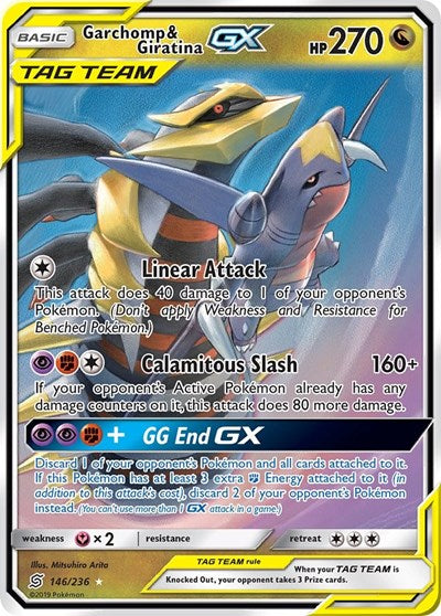 Garchomp & Giratina GX (SM - Unified Minds) Heavy Play Holofoil