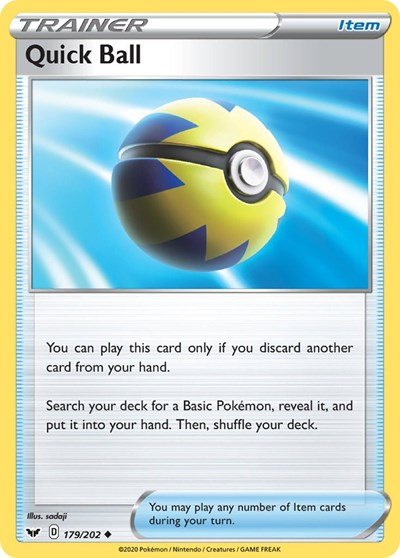 Quick Ball (SWSH01: Sword & Shield Base Set) Near Mint Reverse Holofoil - Nick Nack's Full Frontal Attack