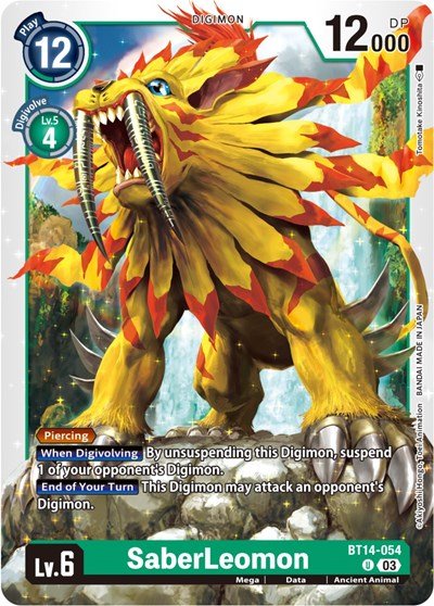 SaberLeomon (Blast Ace) Near Mint - Nick Nack's Full Frontal Attack