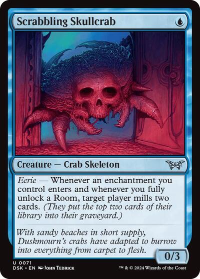 Scrabbling Skullcrab (Duskmourn: House of Horror) Near Mint - Nick Nack's Full Frontal Attack