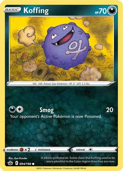 Koffing (SWSH06: Chilling Reign) Near Mint Reverse Holofoil