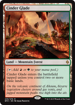 Cinder Glade (Battle for Zendikar) Near Mint - Nick Nack's Full Frontal Attack