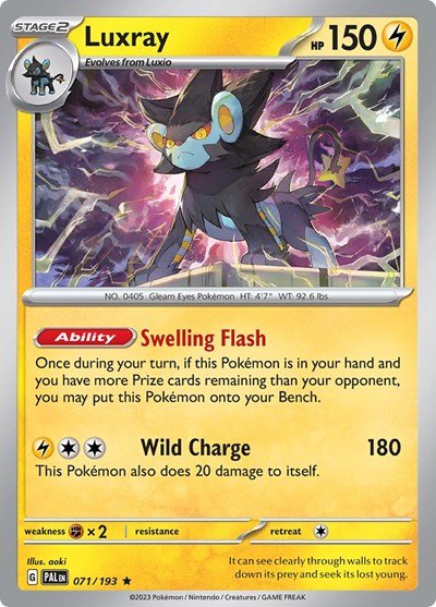 Luxray (SV02: Paldea Evolved) Near Mint Holofoil - Nick Nack's Full Frontal Attack