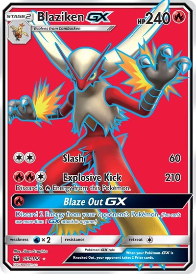 Blaziken GX (Full Art) (SM - Celestial Storm) Near Mint Holofoil