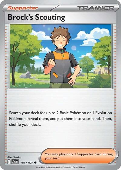 Brock's Scouting - 146 (SV09: Journey Together) Near Mint Reverse Holofoil