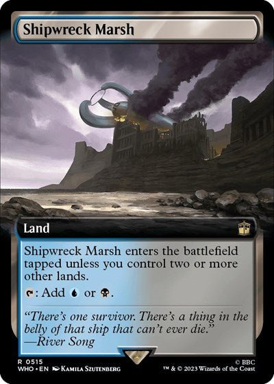 Shipwreck Marsh (Extended Art) (Universes Beyond: Doctor Who) Near Mint Foil - Nick Nack's Full Frontal Attack