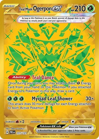 Teal Mask Ogerpon ex - 177 (SV: Prismatic Evolutions) Near Mint Holofoil