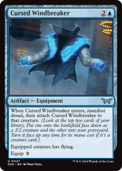 Cursed Windbreaker (Duskmourn: House of Horror) Near Mint - Nick Nack's Full Frontal Attack