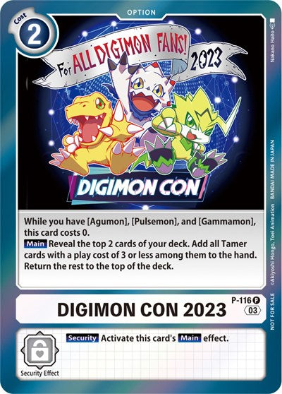 Digimon Con 2023 (Official Tournament Pack Vol.11) (Digimon Promotion Cards) Near Mint