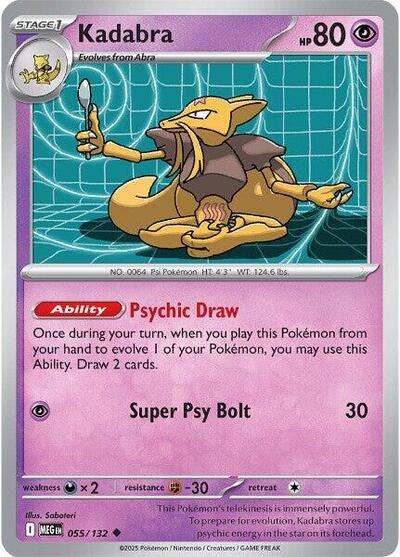 Kadabra (ME01: Mega Evolution) Light Play Reverse Holofoil - Nick Nack's Full Frontal Attack