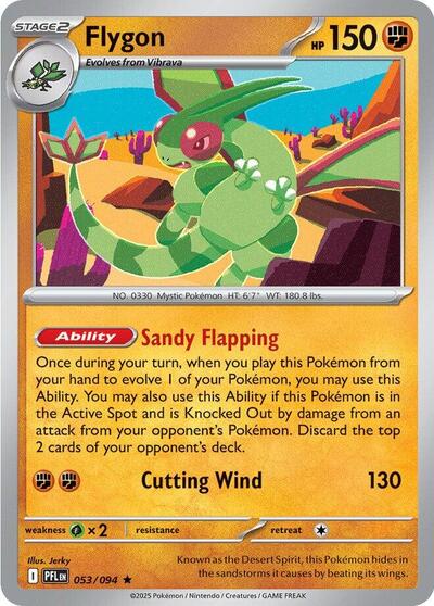 Flygon - 053 (ME02: Phantasmal Flames) Near Mint Holofoil - Nick Nack's Full Frontal Attack