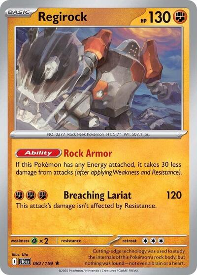 Regirock (SV09: Journey Together) Near Mint Holofoil - Nick Nack's Full Frontal Attack
