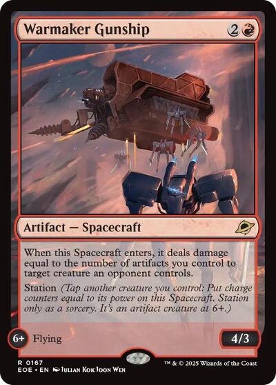 Warmaker Gunship (Edge of Eternities) Near Mint Foil - Nick Nack's Full Frontal Attack