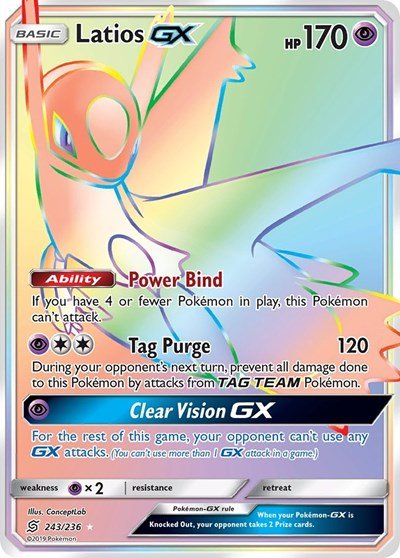 Latios GX (Secret) (SM - Unified Minds) Near Mint Holofoil - Nick Nack's Full Frontal Attack
