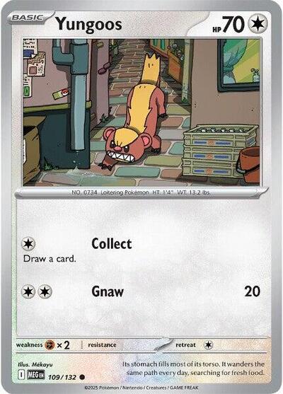 Yungoos (ME01: Mega Evolution) Near Mint - Nick Nack's Full Frontal Attack