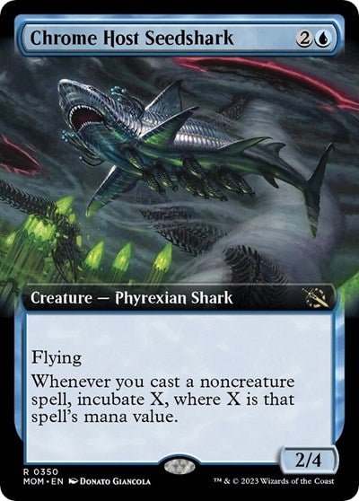 Chrome Host Seedshark (Extended Art) (March of the Machine) Near Mint - Nick Nack's Full Frontal Attack
