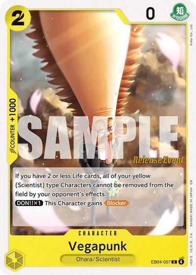 Vegapunk (Adventure on Kami's Island Release Event Cards) Near Mint - Nick Nack's Full Frontal Attack