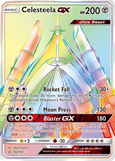 Celesteela GX (Secret Rare) (SM - Ultra Prism) Near Mint Holofoil - Nick Nack's Full Frontal Attack