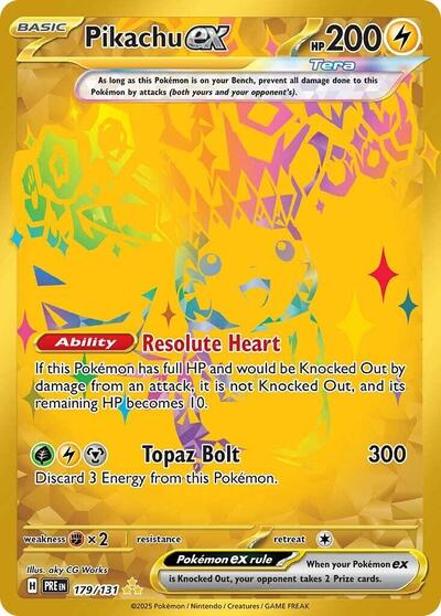 Pikachu ex - 179 (SV: Prismatic Evolutions) Near Mint Holofoil