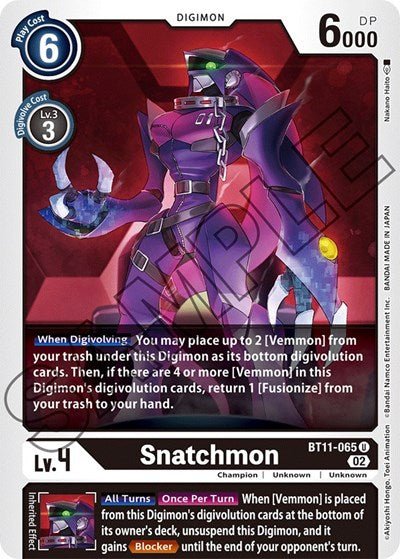 Snatchmon (Dimensional Phase) Near Mint - Nick Nack's Full Frontal Attack
