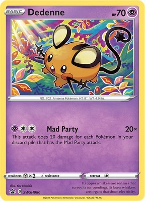 Dedenne - SWSH080 (SWSH: Sword & Shield Promo Cards) Near Mint Holofoil