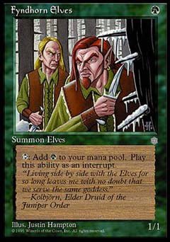 Fyndhorn Elves (Ice Age) Damaged / Poor - Nick Nack's Full Frontal Attack