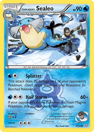 Team Aqua's Sealeo (Double Crisis) Near Mint Reverse Holofoil