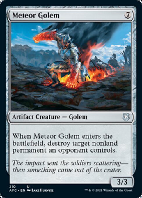 Meteor Golem (Commander 2021 Forgotten Realms) Near Mint - Nick Nack's Full Frontal Attack