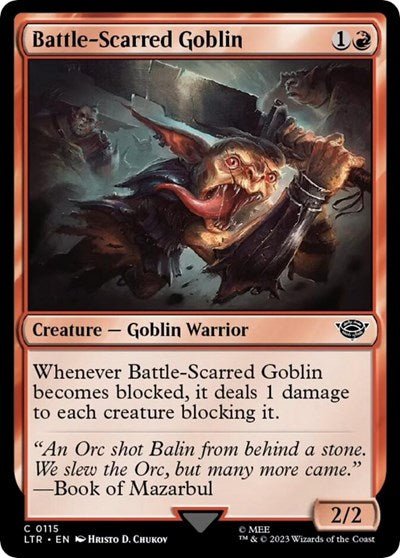 Battle-Scarred Goblin (Universes Beyond: The Lord of the Rings: Tales of Middle-earth) Near Mint - Nick Nack's Full Frontal Attack