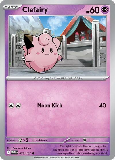 Clefairy (SV06: Twilight Masquerade) Near Mint - Nick Nack's Full Frontal Attack